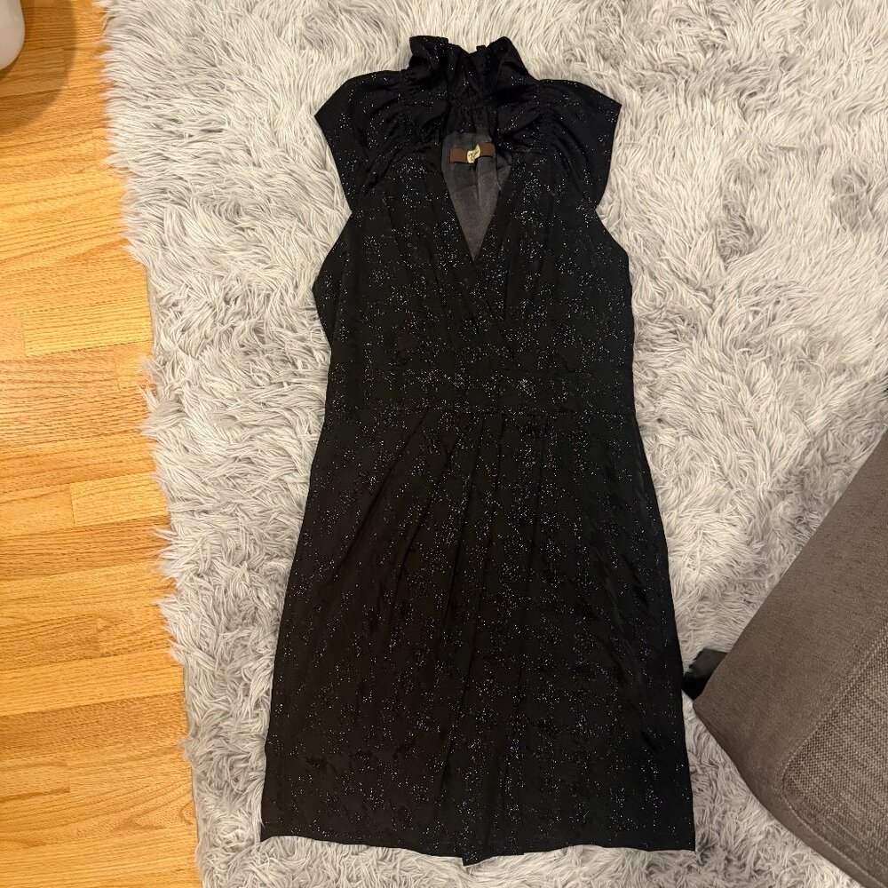Eva Franco Glitter Hound's Tooth Dress